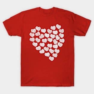 White Valentine Heart T-Shirt